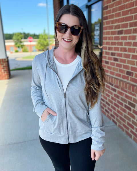 Dana Soft Athletic Hoodie in H. Grey