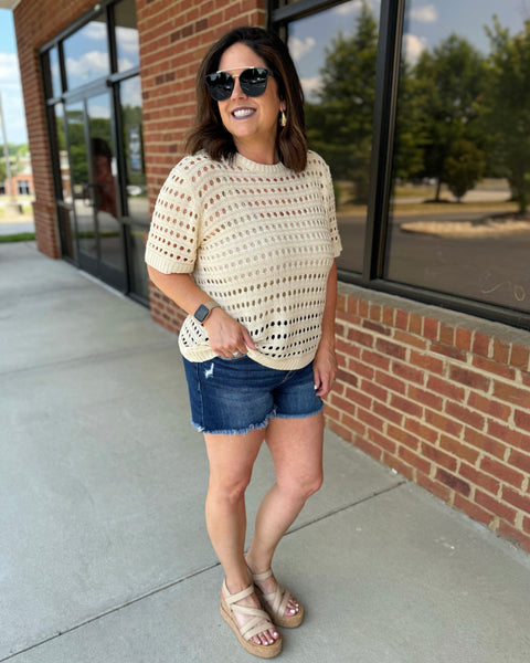 Gayle Knit Top in Oatmeal FINAL SALE