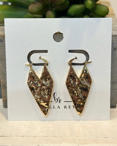 Georgia Hammer Gold Plated Earrings