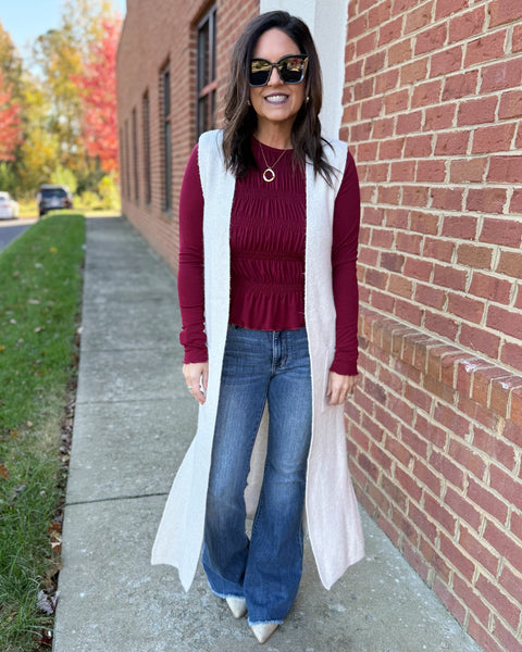 Andrea Sweater Cardigan in Champagne FINAL SALE