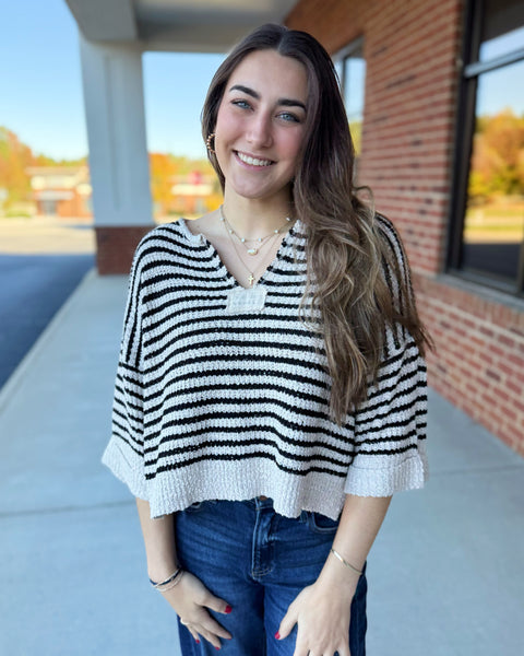 Abigail Half Sleeve Sweater in Oatmeal