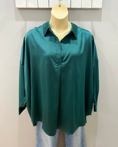 Sailor CURVY Blouse in Teal