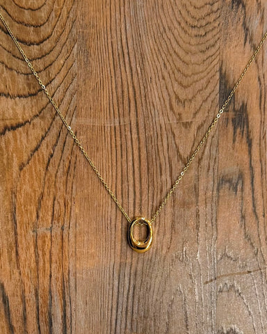 Mini Oval Pendant Waterproof Necklace