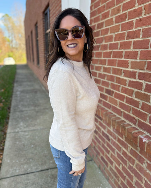 Dillon Soft Sweater in Cream