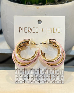 Blush Petite Tri-Hoop Earrings FINAL SALE