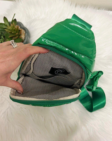 Sonali Sling Bag in Emerald Green FINAL SALE