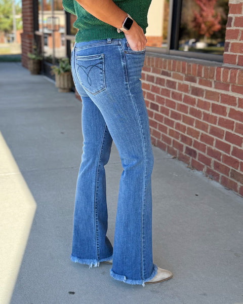 Judy Blue Double Button Bootcut Jeans