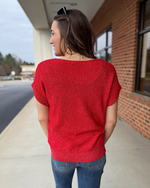 Erica REG/CURVY Sweater in Ruby FINAL SALE