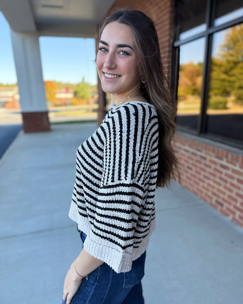 Abigail Half Sleeve Sweater in Oatmeal