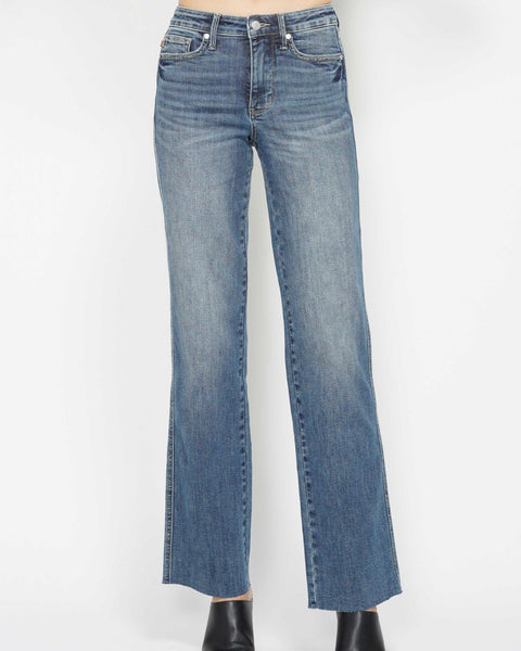 Judy Blue REG/CURVY Mid Rise Tummy Control Vintage Straight Jeans