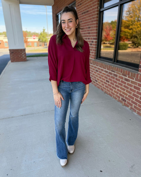 Bradley Blouse in Wine