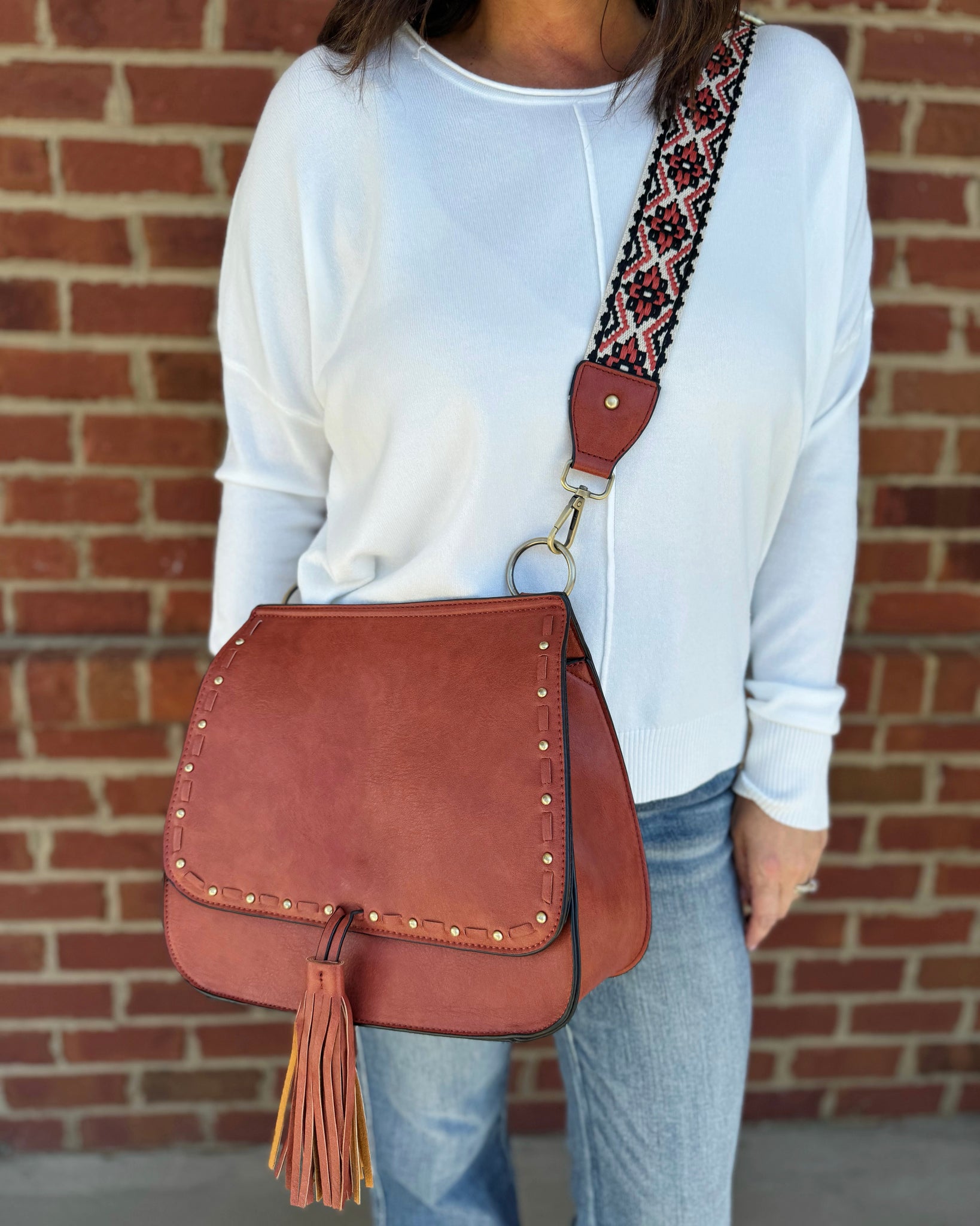 Bailey Crossbody Bag in Rust