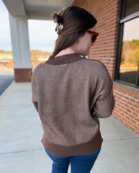 Tammy REG/CURVY Sweater in Brown FINAL SALE