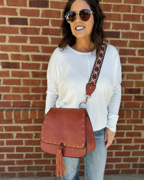 Bailey Crossbody Bag in Rust