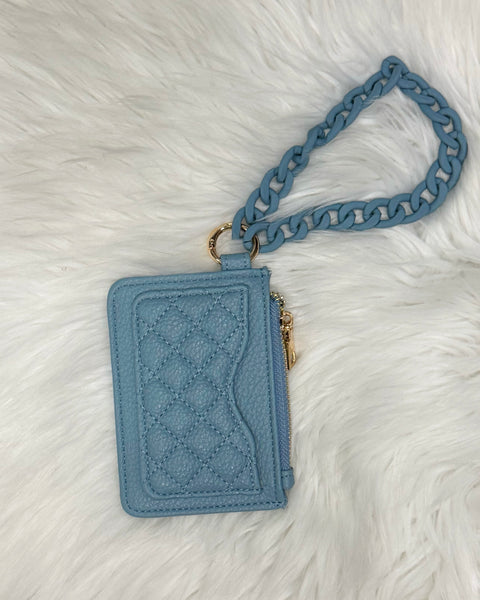 Rhodes Quilted Wallet in Baby Blue