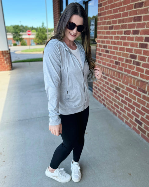 Dana Soft Athletic Hoodie in H. Grey