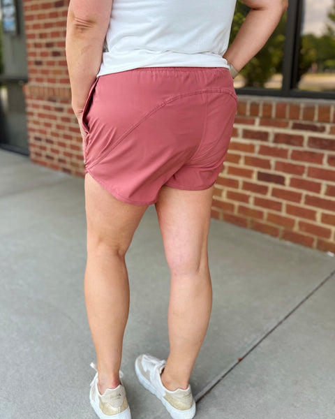 Tiffany Athleisure Shorts in Ginger FINAL SALE