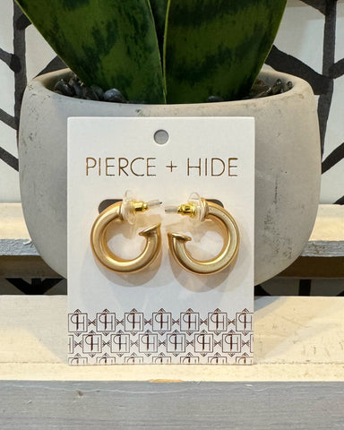 Flat Gold Hoop Earrings