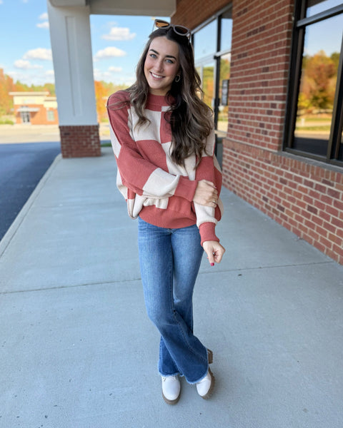 Alora Oversized Sweater in Clay