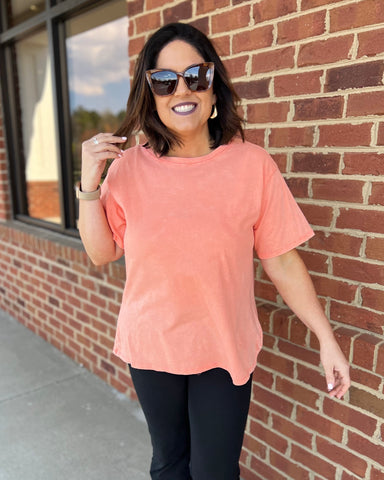Blake Tee in Coral