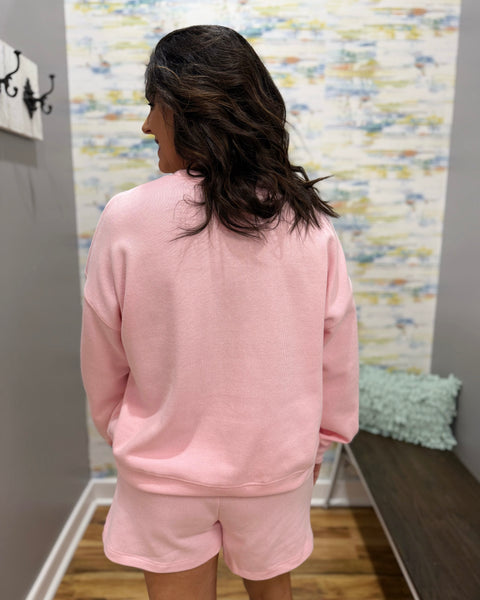 Haven Soft Lounge Top in Ballet Pink