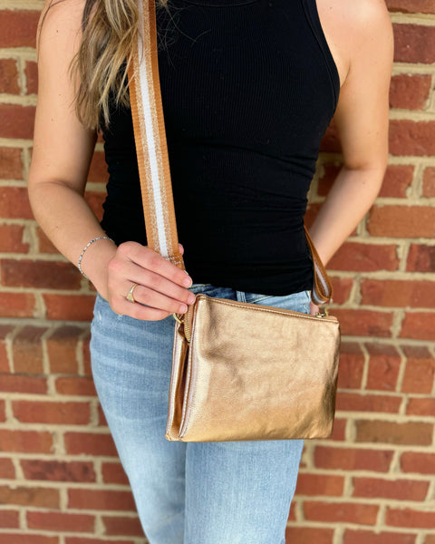 Izzy Crossbody in Penny w/ Guitar Strap