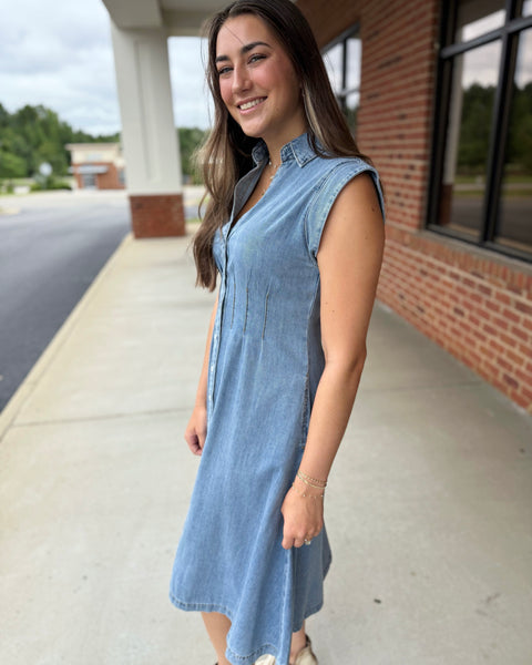 Wynn Denim Midi Dress FINAL SALE