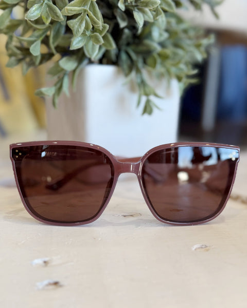 I-SEA Madi Sunglasses in Dusty Rose/Plum