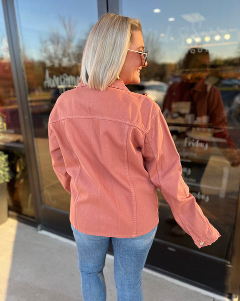 Paige Utility Jacket in Clay FINAL SALE