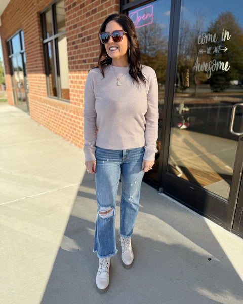 Dillon Soft Sweater in Dusty Blush