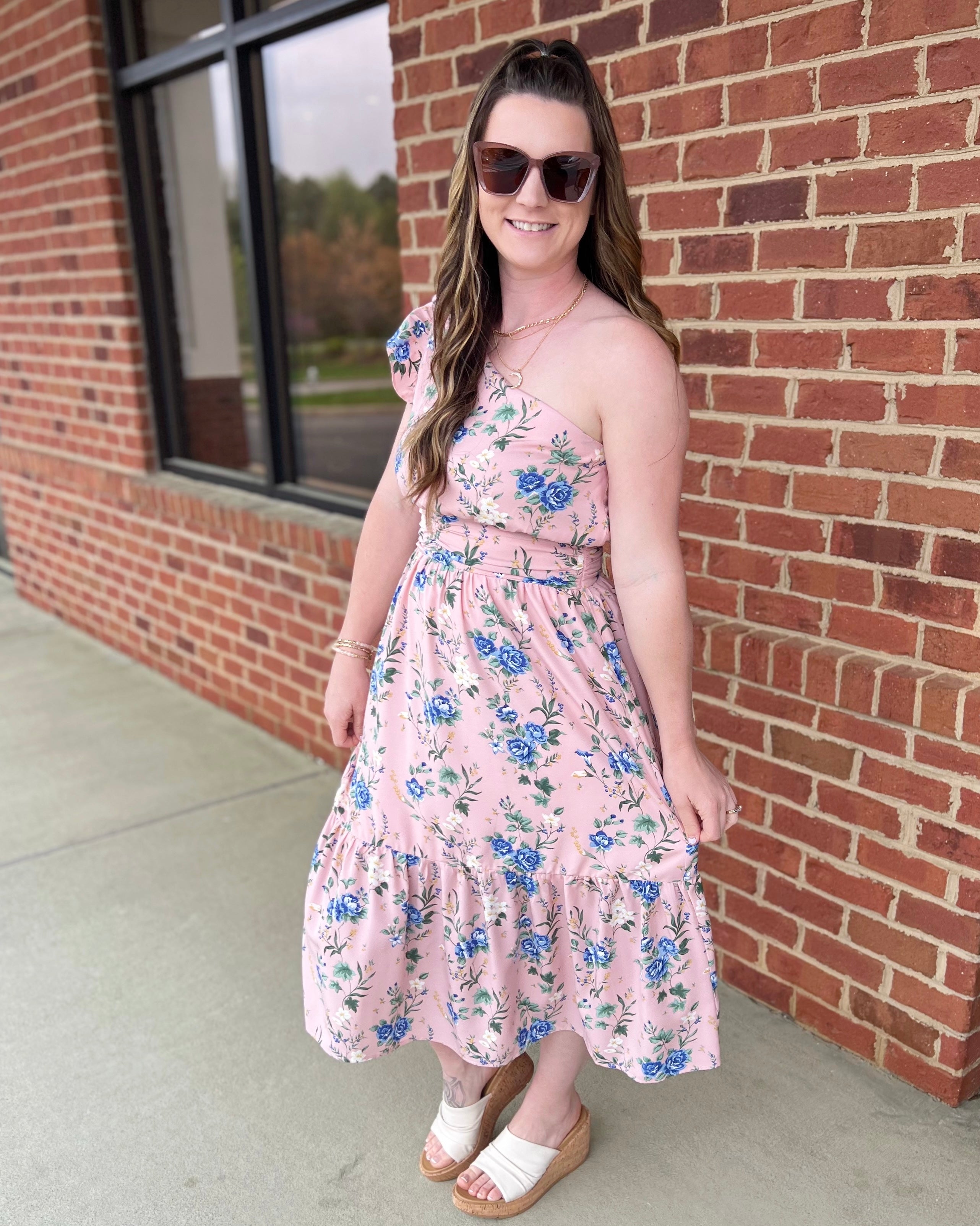 floral midi dress boutique Macie Floral Midi Dress FINAL SALE S