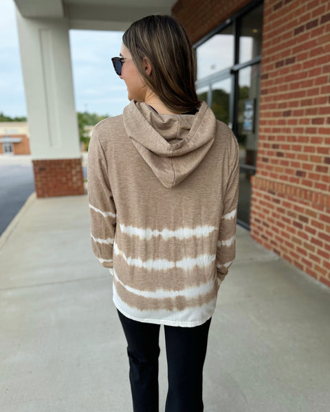 Reba French Terry Hoodie in Taupe