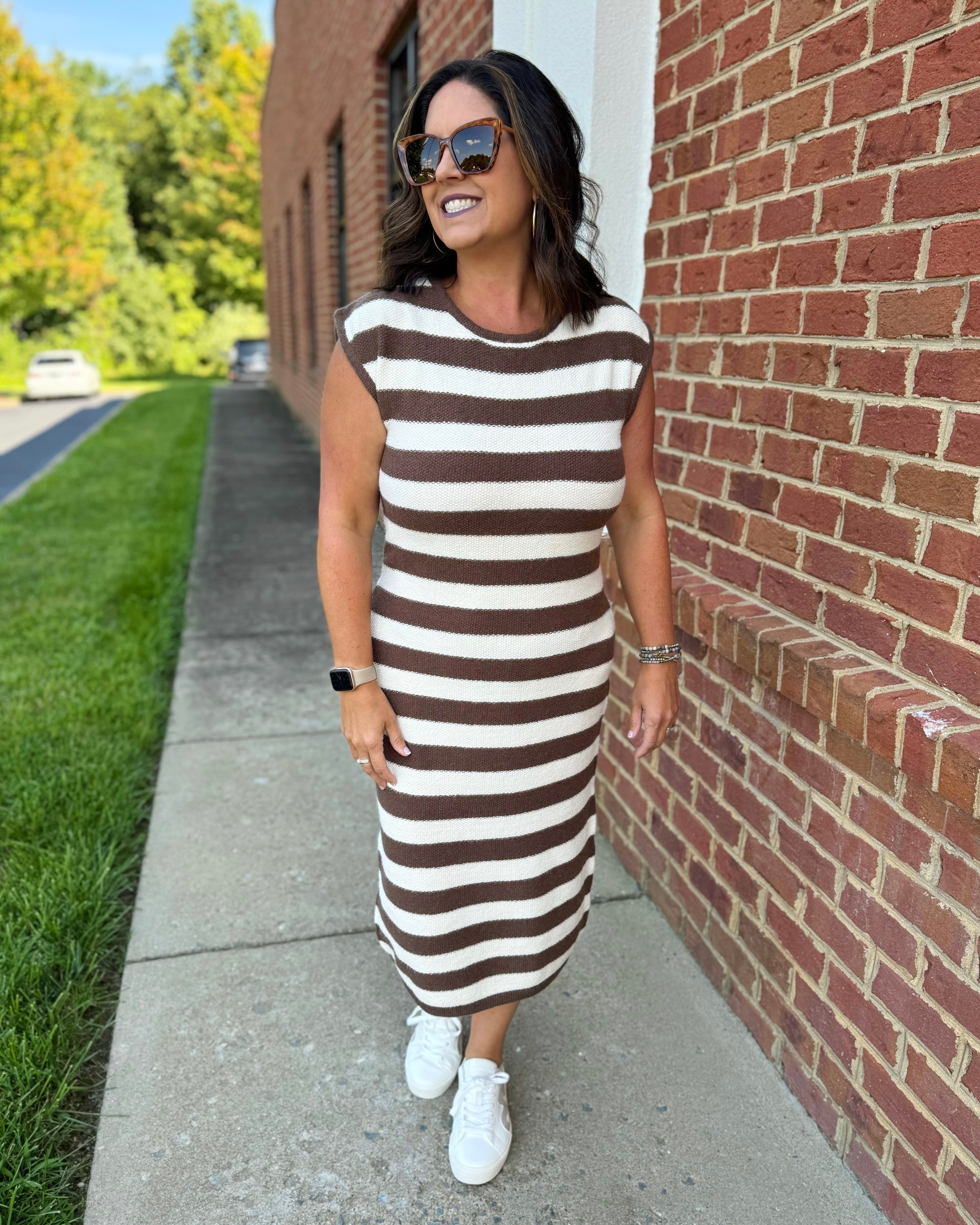 Gisele REG/CURVY Sweater Dress in Brown FINAL SALE 2XL Gisele REG/CURVY Sweater Dress in Brown FINAL SALE 2XL