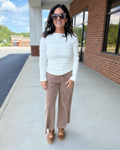 Helena CURVY Wide Leg Pants in Brown FINAL SALE