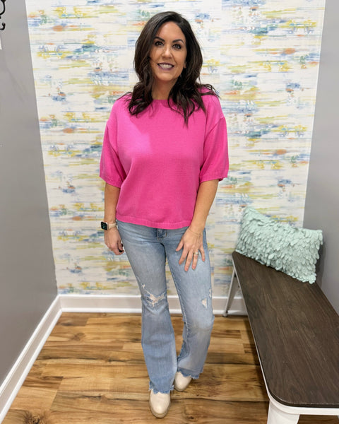 Francis Sweater Top in Punch