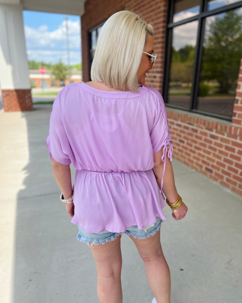 Eden Blouse in Lilac