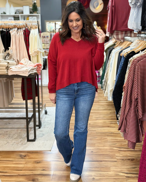 Aspen Sweater in Red