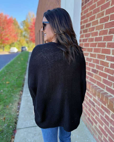 Maple Dolman Sleeve Cardigan in Black