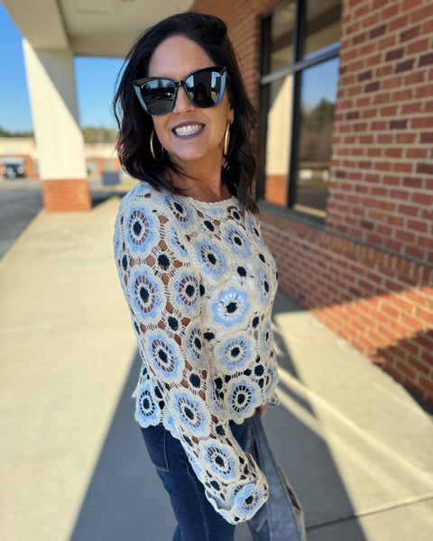 Ruth Floral Crochet Top