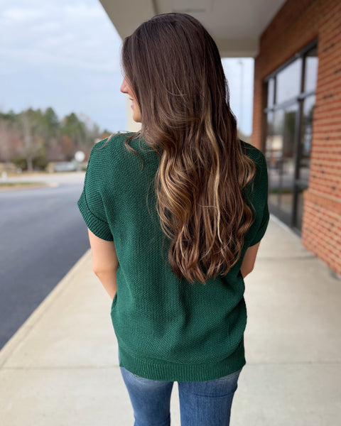 Erica REG/CURVY Sweater in Dark Green FINAL SALE