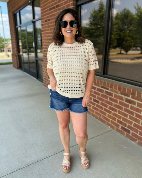 Gayle Knit Top in Oatmeal FINAL SALE