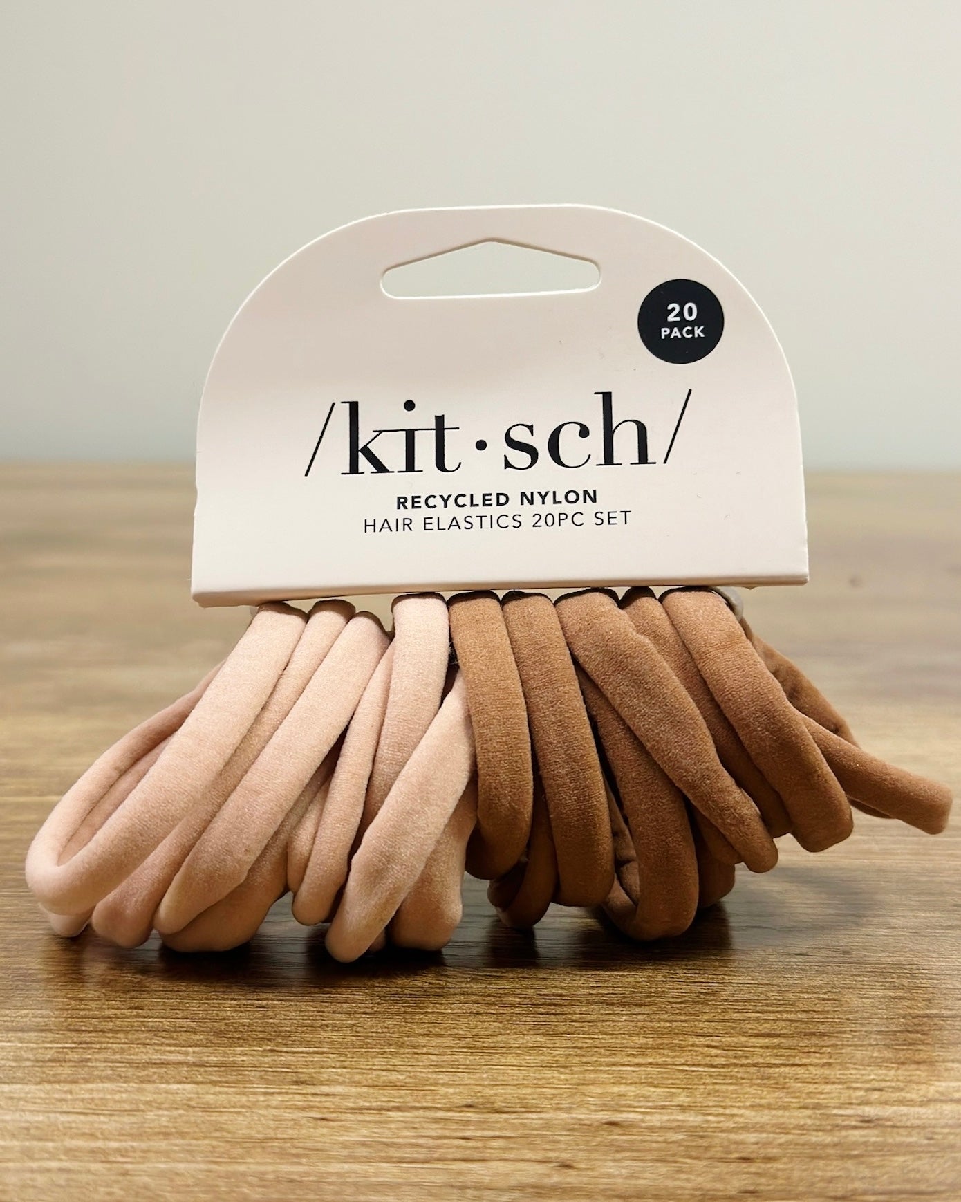 Kitsch Eco-Friendly Nylon Elastics 20pc Set - Blush