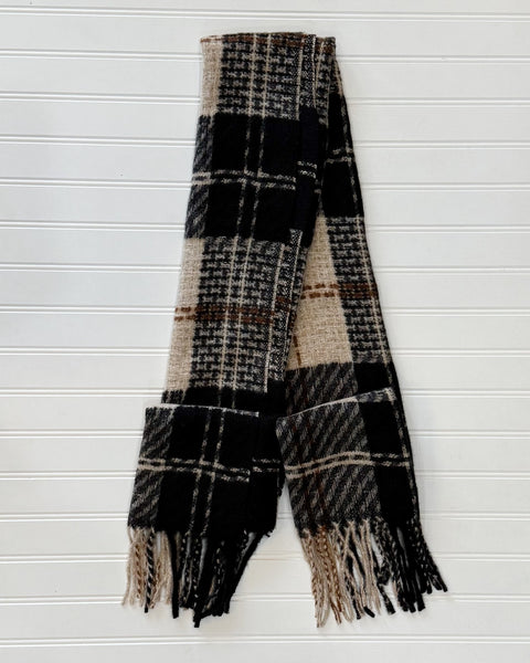 Penny Plaid Fringe Scarf