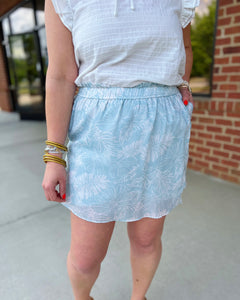 Karter Tropical Skort in Mint FINAL SALE