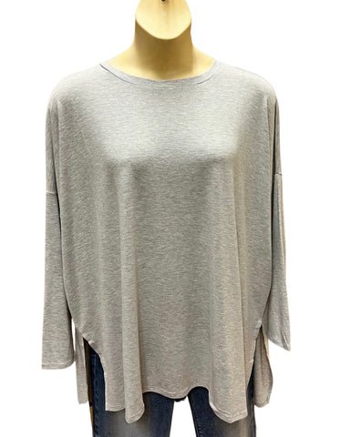 Claire CURVY Dolman Blouse in H. Grey FINAL SALE
