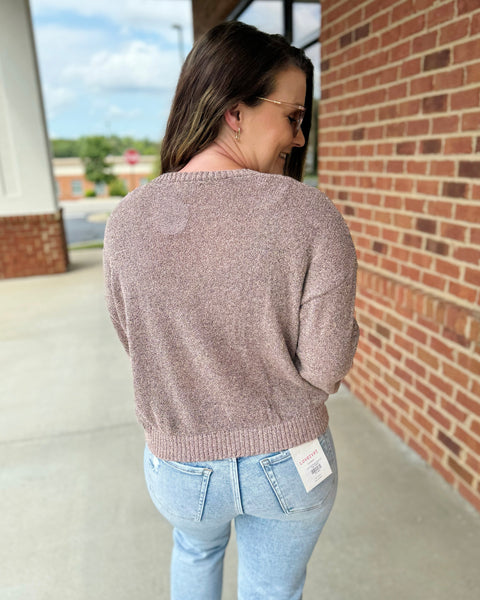 Ollie Soft Sweater in Blush Shimmer