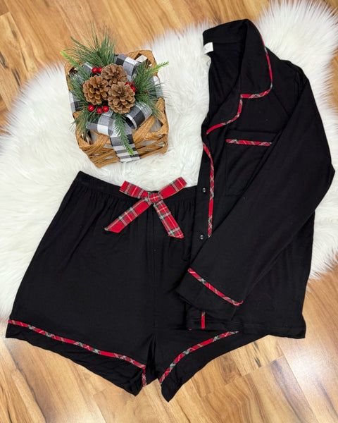 Courtney Pajama Set in Black