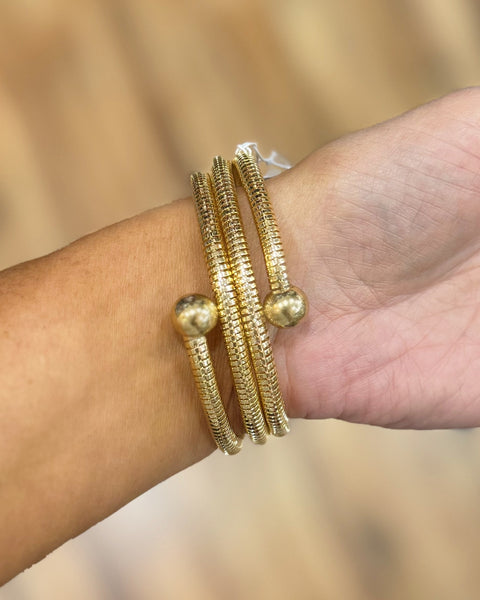 Gold Multi Layer Flexy Bracelet