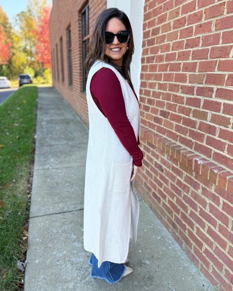 Andrea Sweater Cardigan in Champagne FINAL SALE