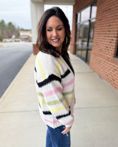Austin Stripe Cardigan Sweater FINAL SALE